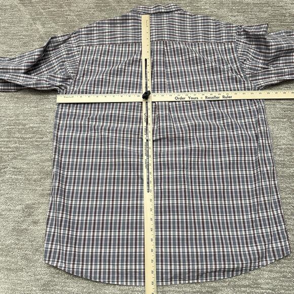 Cinch Shirt Mens XL Gray Pink Plaid Button Down Long Sleeve Western Rodeo Cowboy - Picture 10 of 12